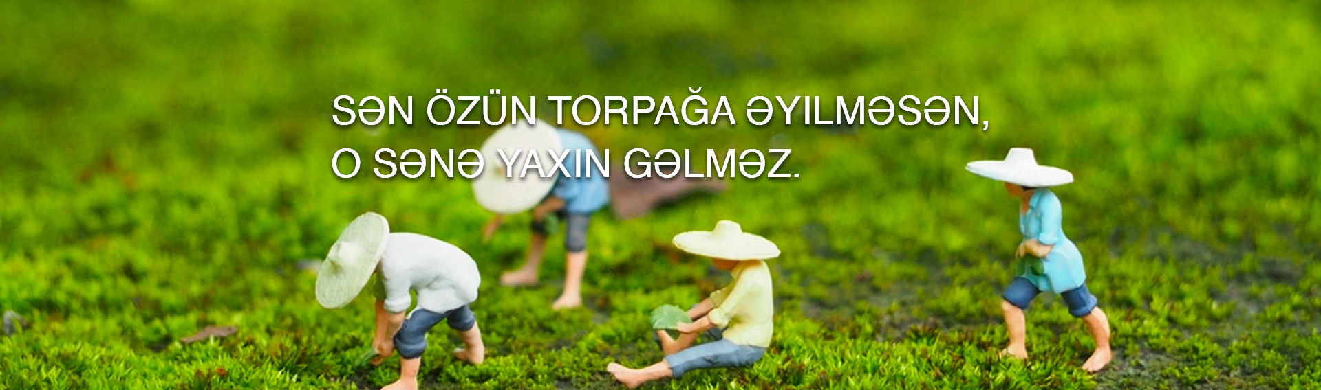 Sən özün torpağa əyilməsən, o sənə yaxın gəlməz